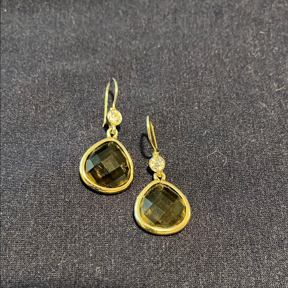 Topaz color drop earrings